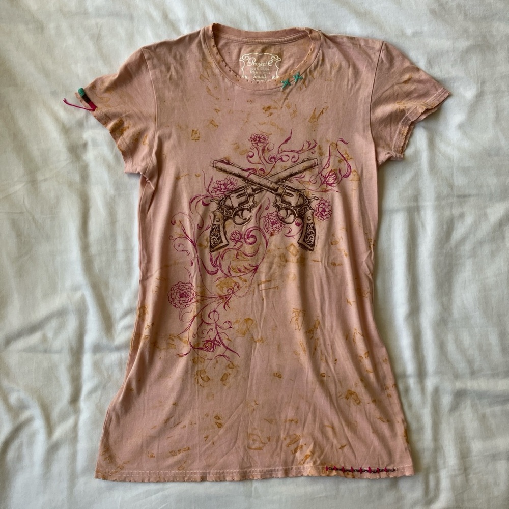 Vintage Project E Pink Short Sleeve Tee